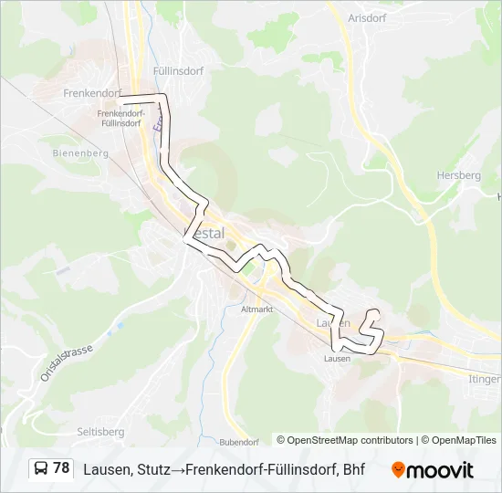 78 Bus Line Map