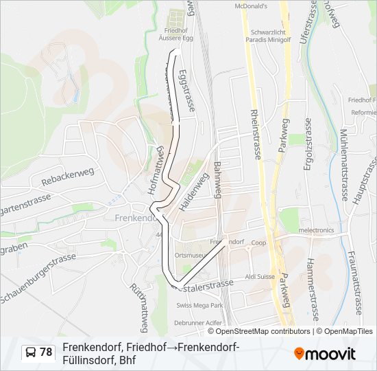 78 Bus Line Map