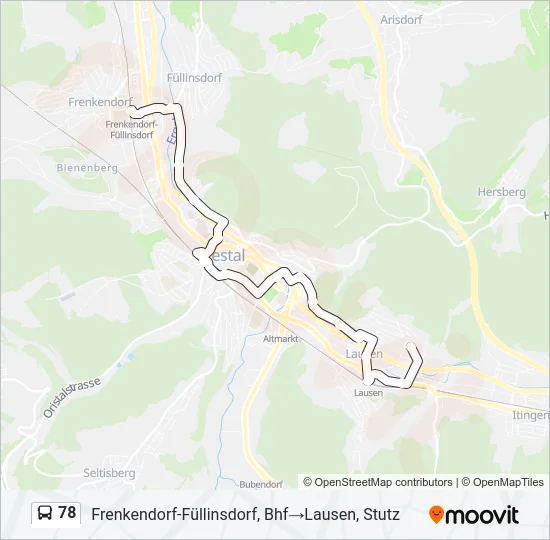 78 Bus Line Map