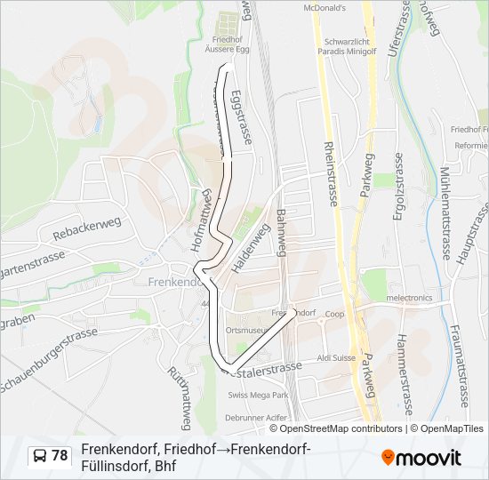 78 Bus Line Map