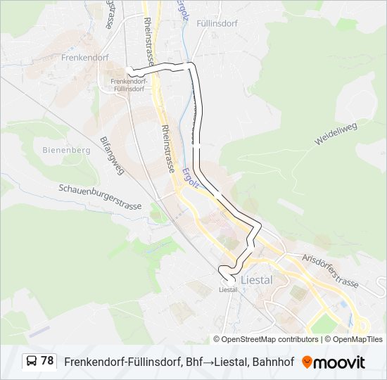 78 Bus Line Map