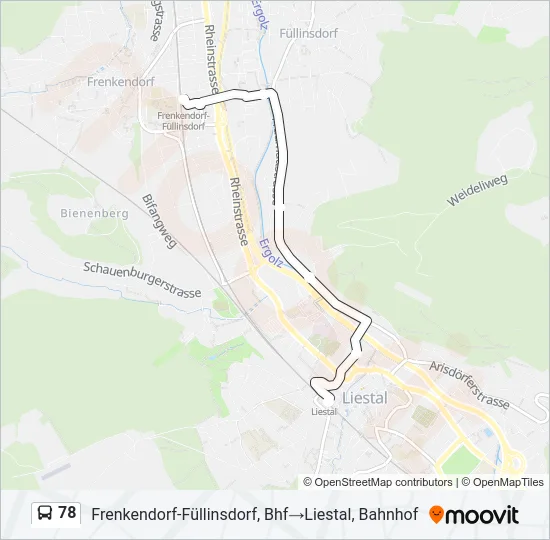 78 Bus Line Map