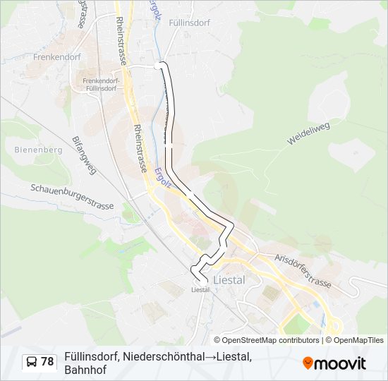 78 Bus Line Map