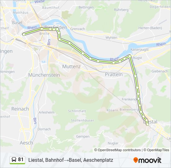 81 Bus Line Map