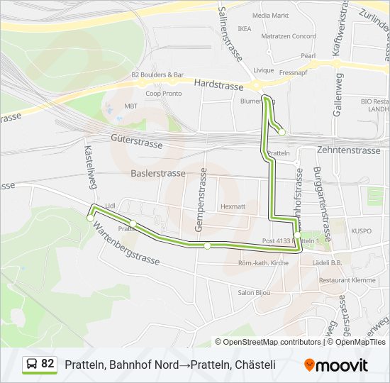 82 Bus Line Map