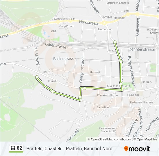 82 Bus Line Map