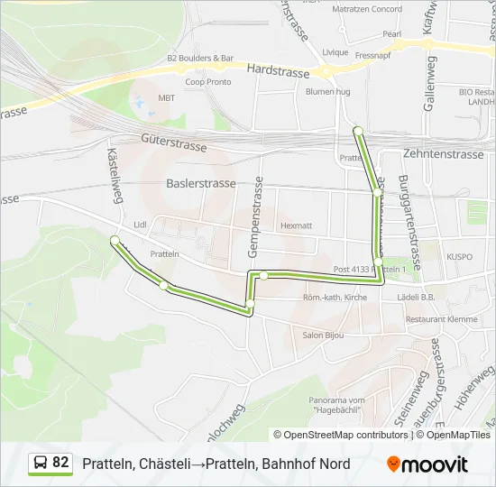 82 Bus Line Map