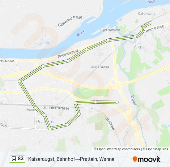 83 Bus Line Map