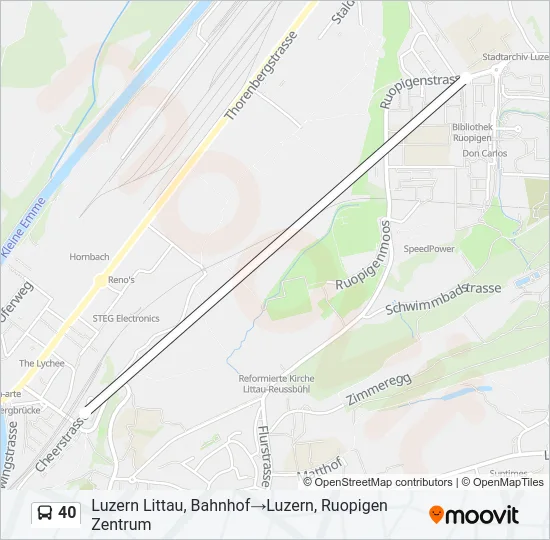 40 Bus Line Map