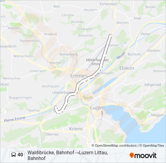 40 Bus Line Map