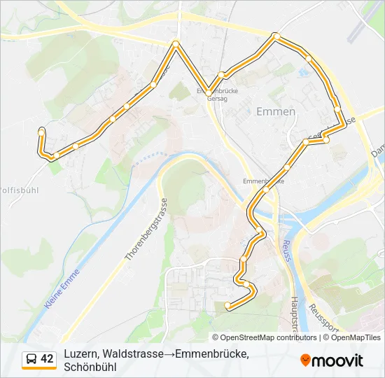 42 Bus Line Map