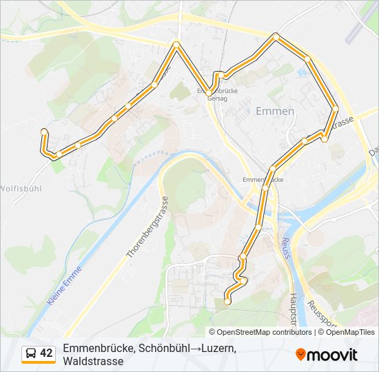 42 Bus Line Map