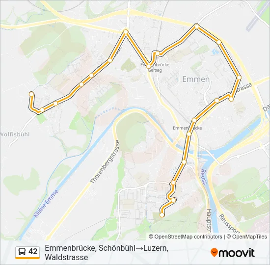 42 Bus Line Map