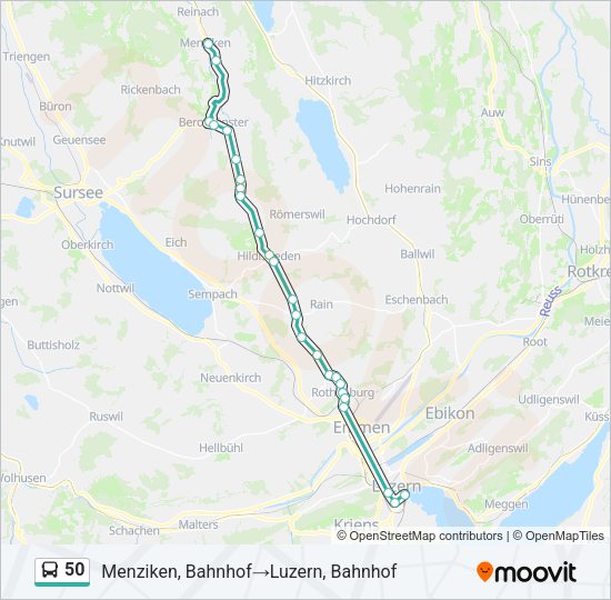 50 Bus Line Map