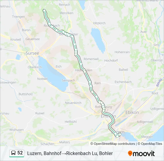 52 Bus Line Map