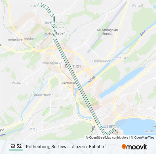 52 Bus Line Map