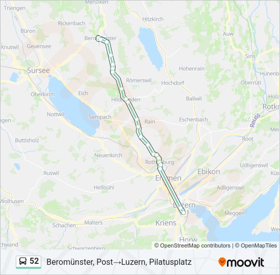 52 Bus Line Map