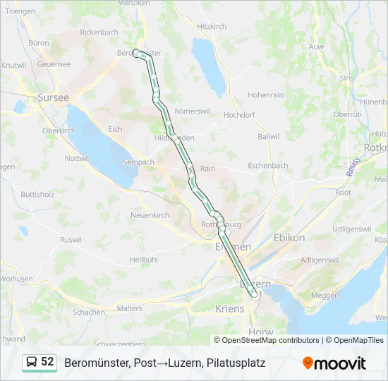 52 Bus Line Map