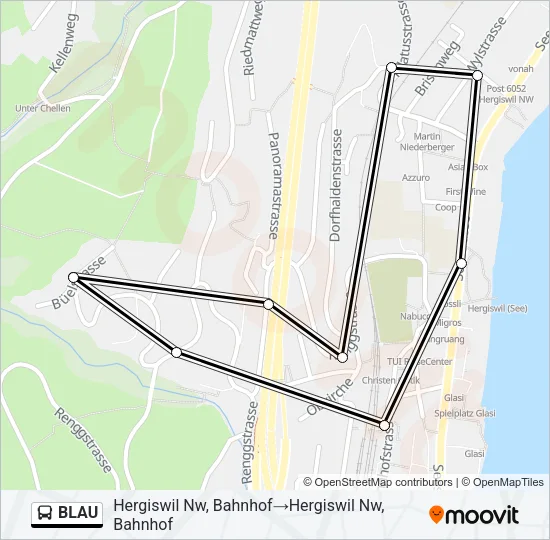 BLAU Bus Line Map