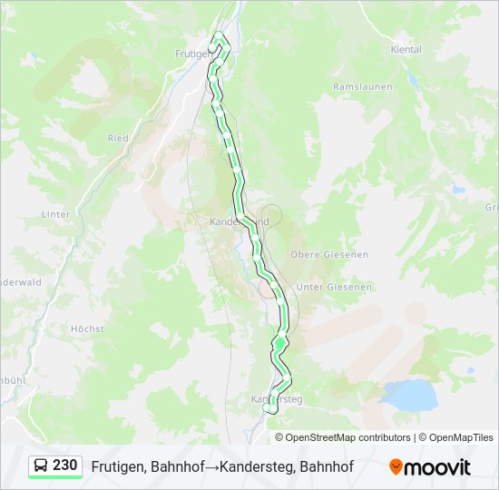 230 Bus Line Map