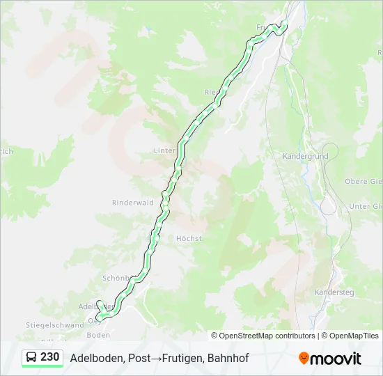 230 Bus Line Map