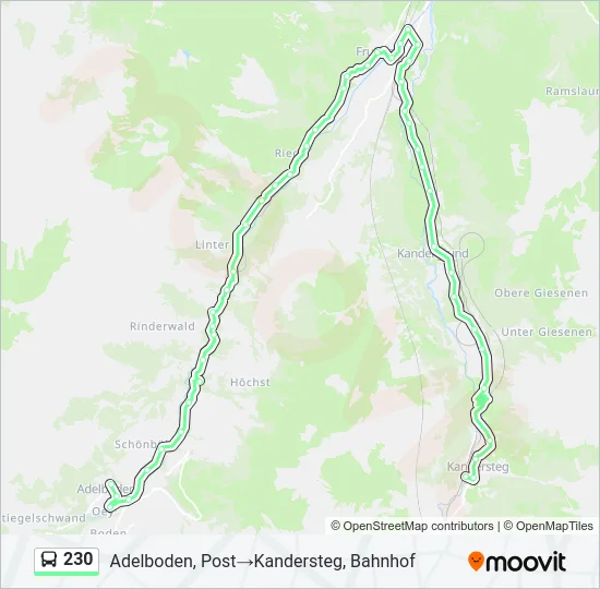 230 Bus Line Map