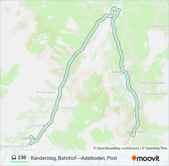 230 Bus Line Map