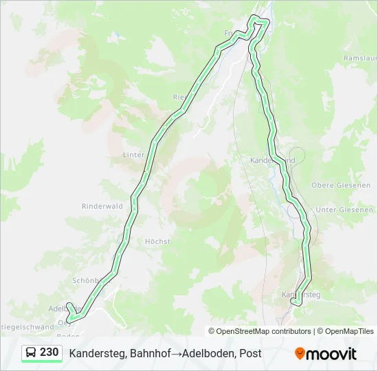230 Bus Line Map