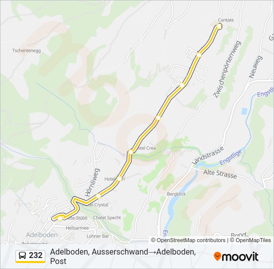 232 Bus Line Map