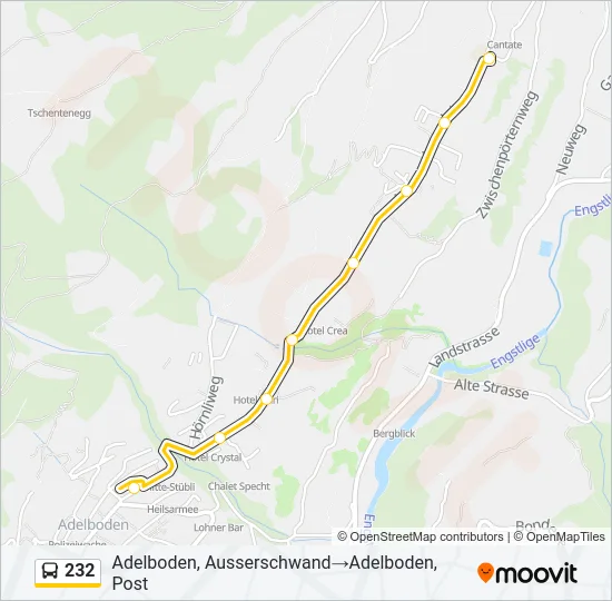 232 Bus Line Map