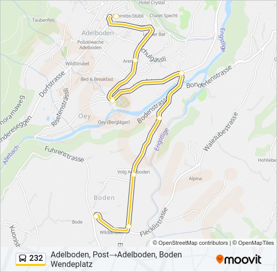 232 Bus Line Map