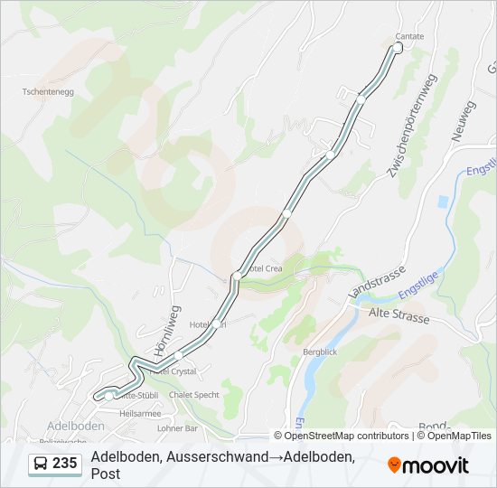 235 Bus Line Map