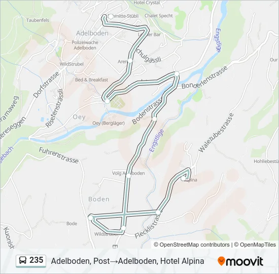 235 Bus Line Map