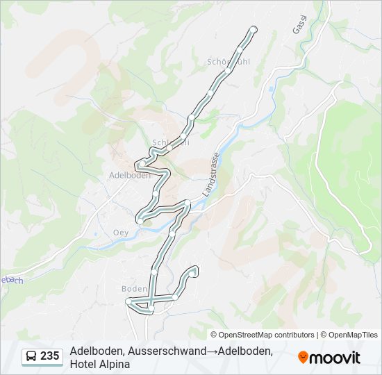 235 Bus Line Map