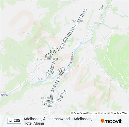 235 Bus Line Map