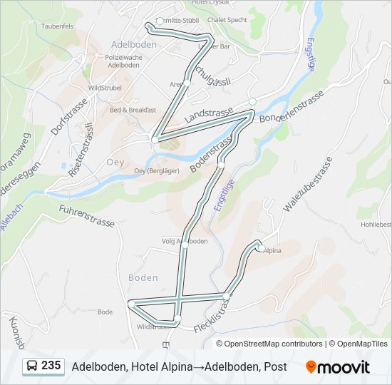 235 Bus Line Map