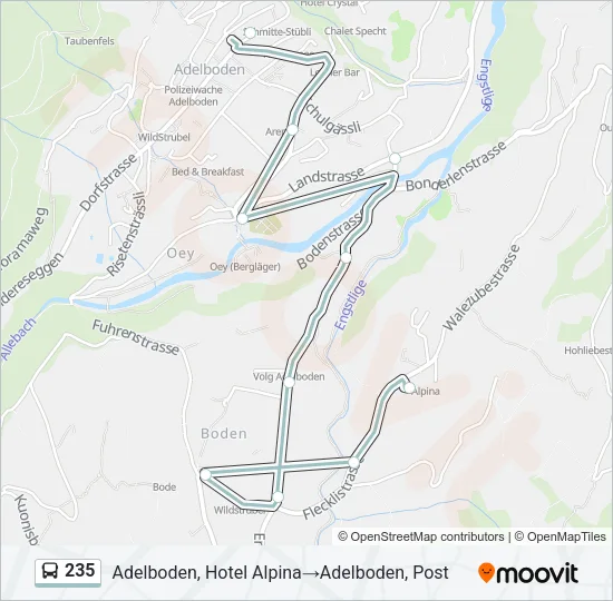 235 Bus Line Map