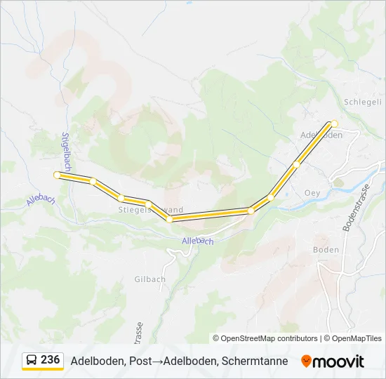 236 Bus Line Map