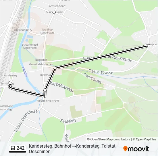 Plan de la ligne 242 de bus