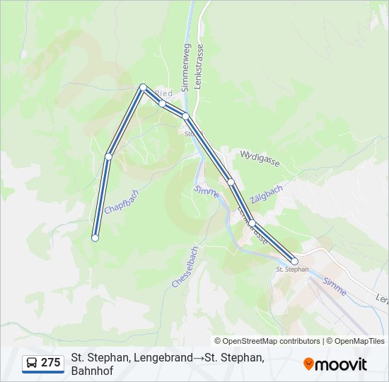 275 Bus Line Map