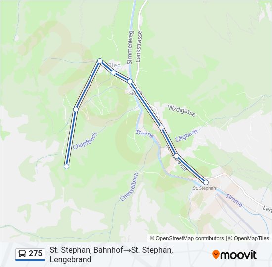 275 Bus Line Map