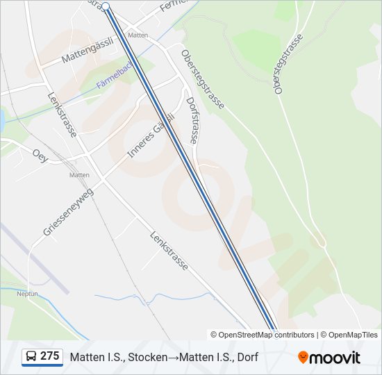 275 Bus Line Map