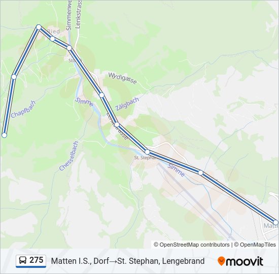 275 Bus Line Map