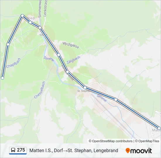 275 Bus Line Map