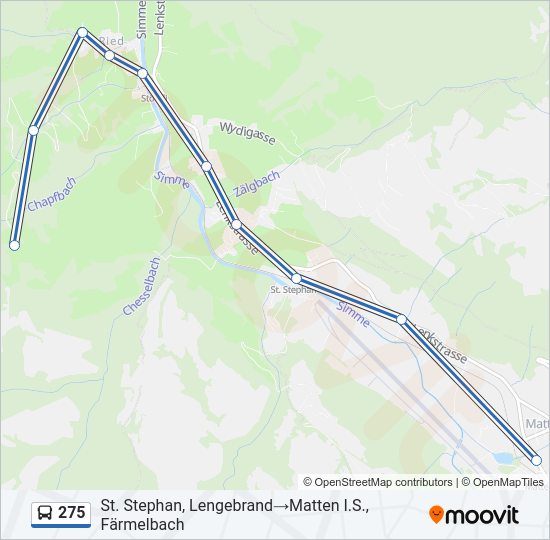 275 Bus Line Map