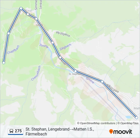 275 Bus Line Map