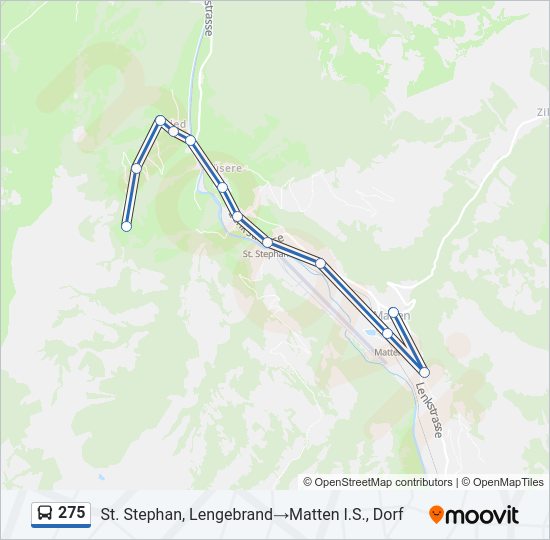 275 Bus Line Map