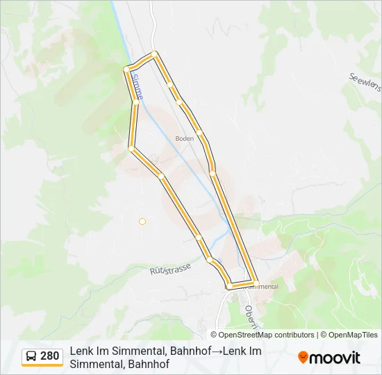 280 Bus Line Map