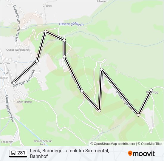 281 Bus Line Map