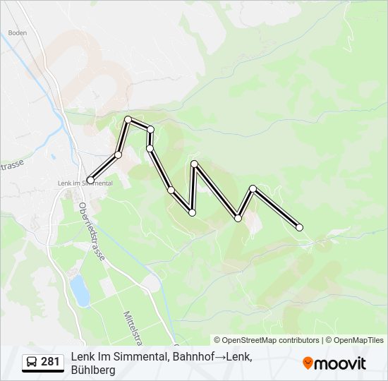 281 Bus Line Map